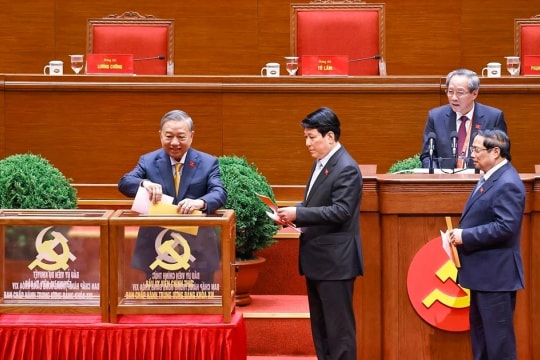 Hình ảnh Bầu Ban Chấp hành Trung ương Đảng khóa XIV