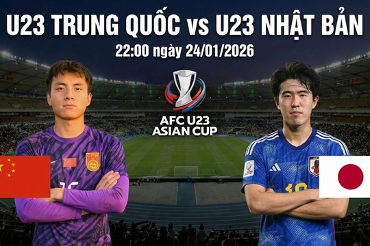 FPT Play, TV360 trực tiếp bóng đá U23 Nhật Bản và U23 Trung Quốc