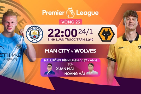 FPT Play trực tiếp Man City đấu với Wolves 22h 24/1/2026