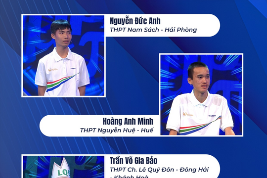 Trần Võ Gia Bảo giành cầu truyền hình Chung kết Đường lên đỉnh Olympia 2026