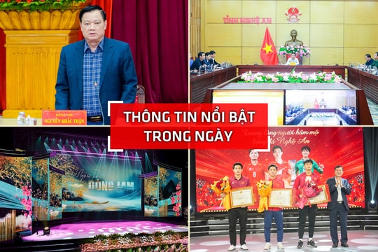 Nghệ An: Thông tin nổi bật ngày 27/1