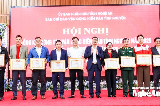 Năm 2025, Nghệ An vận động và tiếp nhận hơn 50 nghìn đơn vị máu
