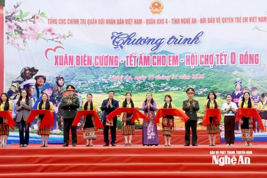 Ấm áp ‘Xuân biên cương - Tết ấm cho em - Hội chợ Tết 0 đồng’ tại Nghệ An