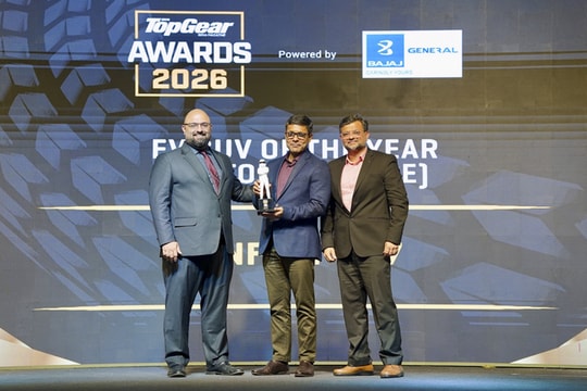 VinFast VF 7 được vinh danh là SUV điện của năm tại giải thưởng BBC TopGear India 2026