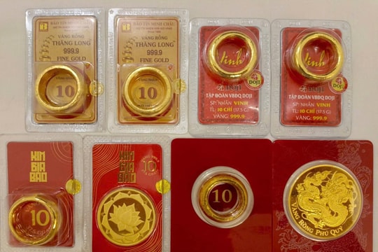 Cập nhật giá vàng trưa hôm nay 8/2/2026: Giá vàng SJC, giá vàng 24k 9999, giá vàng nhẫn, vàng thế giới