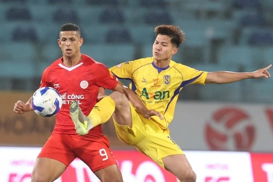 SLNA thắng đậm Thể Công Viettel 4-1: Cơn địa chấn tại Hàng Đẫy khi chơi thiếu người