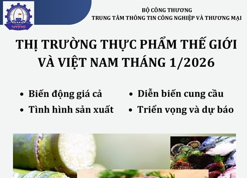 Thị trường thực phẩm tháng 1/2026: Giá lợn hơi lập đỉnh, thủy sản hướng tới 11,5 tỷ USD