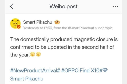 OPPO Find X10 sẽ trang bị nam châm từ tính: Bước tiến mới trong công nghệ sạc trên Android