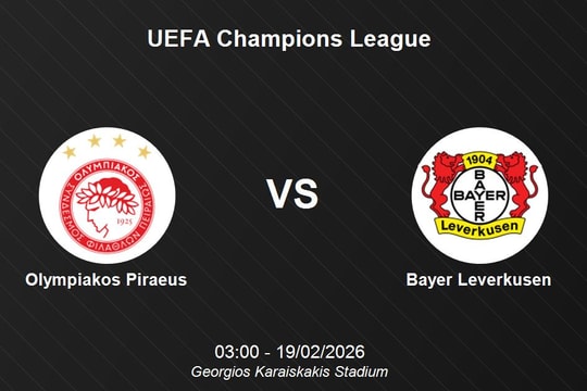 Nhận định Olympiakos Piraeus vs Bayer Leverkusen - UEFA Champions League 03h00 ngày 19/02