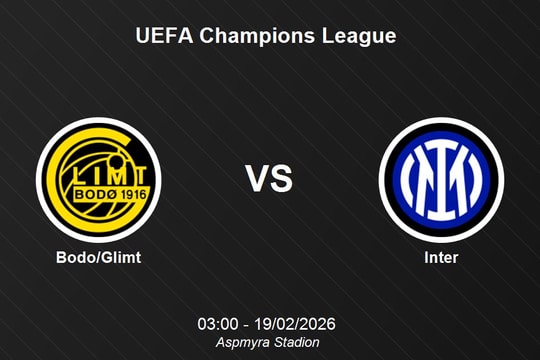 Nhận định Bodo/Glimt vs Inter - UEFA Champions League 03h00 ngày 19/02 tại Aspmyra