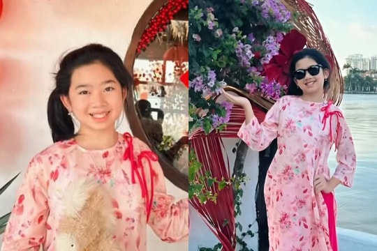 Bé Lavie con gái cố diễn viên Mai Phương rạng rỡ trong tà áo dài, trổ mã thiếu nữ ở tuổi 13