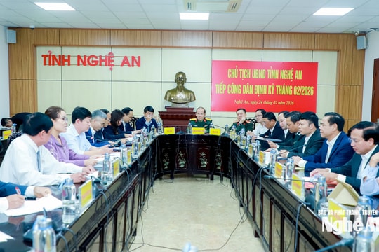 Chủ tịch UBND tỉnh Nghệ An Võ Trọng Hải tiếp công dân phiên định kỳ tháng 2/2026