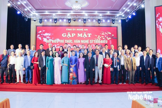 Tỉnh ủy Nghệ An gặp mặt đại biểu trí thức, văn nghệ sĩ tiêu biểu đầu Xuân Bính Ngọ 2026