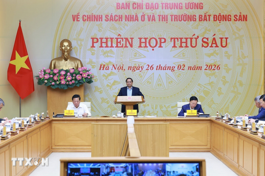 Thủ tướng chủ trì Phiên họp thứ 6 của Ban Chỉ đạo Trung ương về chính sách nhà ở và thị trường bất động sản