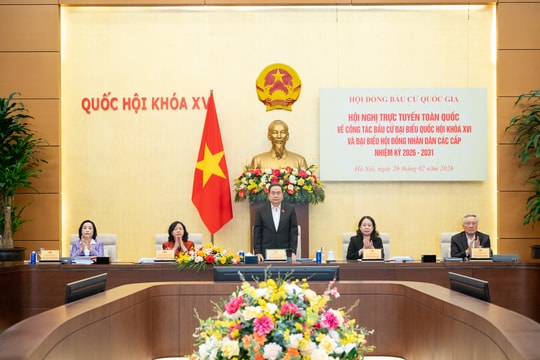 Chủ tịch Quốc hội Trần Thanh Mẫn chủ trì Hội nghị trực tuyến toàn quốc triển khai công tác bầu cử