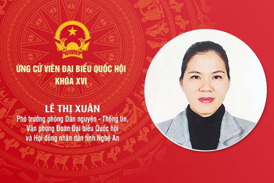Tiểu sử ứng cử viên Đại biểu Quốc hội khóa XVI Lê Thị Xuân