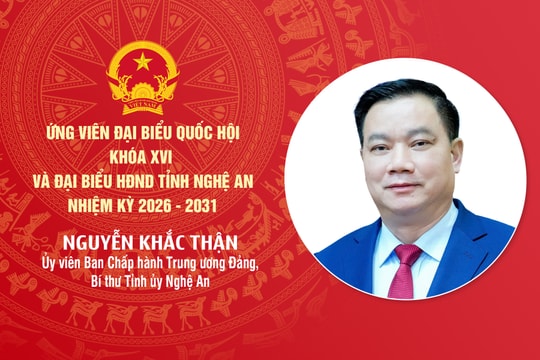 Tiểu sử đồng chí Nguyễn Khắc Thận - ứng cử viên đại biểu HĐND tỉnh Nghệ An nhiệm kỳ 2026 - 2031