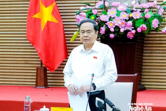 Chủ tịch Quốc hội Trần Thanh Mẫn đánh giá cao công tác chuẩn bị bầu cử của tỉnh Nghệ An