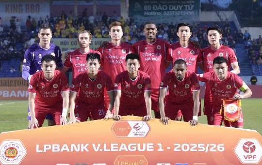 CLB Công an Hà Nội thống trị V.League 2025/26 nhờ hàng thủ thép và sự tập trung tuyệt đối
