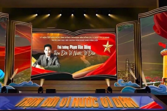 THTT chương trình nghệ thuật đặc biệt về Thủ tướng Phạm Văn Đồng trên VTV1 và VTV8