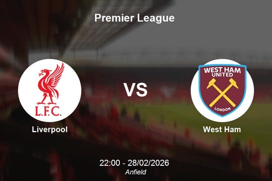 Nhận định Liverpool vs West Ham - Premier League: The Kop tìm lại niềm tin tại Anfield