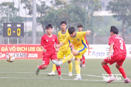 U15 Sông Lam Nghệ An I nhận thất bại trước chủ nhà U15 PVF trong trận mở màn vòng loại U15 Quốc gia
