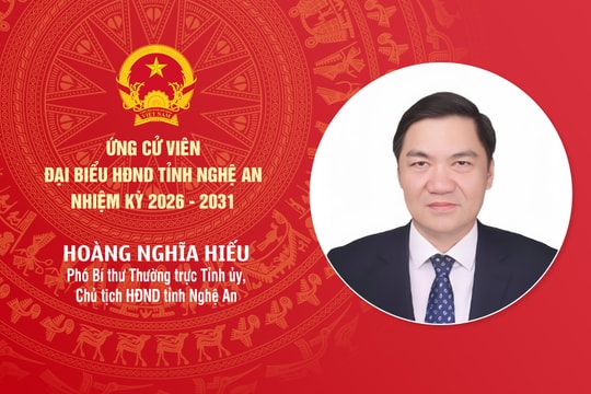 Tiểu sử đồng chí Hoàng Nghĩa Hiếu - ứng cử viên đại biểu HĐND tỉnh Nghệ An nhiệm kỳ 2026 - 2031