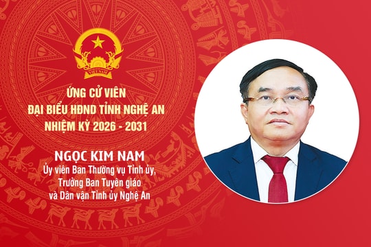 Tiểu sử đồng chí Ngọc Kim Nam - ứng cử viên đại biểu HĐND tỉnh Nghệ An nhiệm kỳ 2026 - 2031