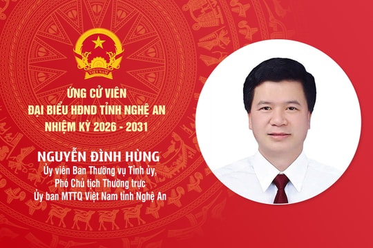 Tiểu sử đồng chí Nguyễn Đình Hùng - ứng cử viên đại biểu HĐND tỉnh Nghệ An nhiệm kỳ 2026 - 2031