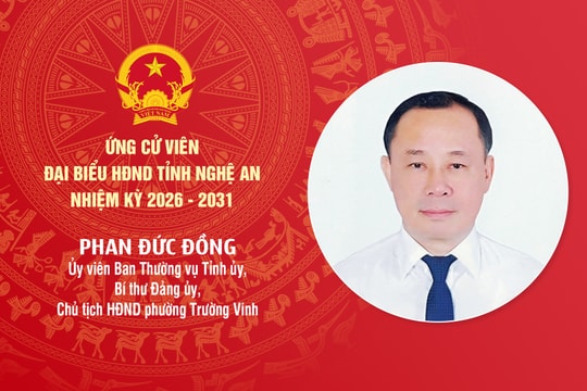 Tiểu sử đồng chí Phan Đức Đồng - ứng cử viên đại biểu HĐND tỉnh Nghệ An nhiệm kỳ 2026 - 2031