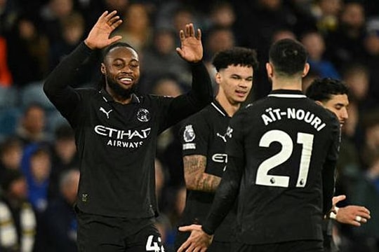 Man City thắng nghẹt thở Leeds United 1-0: Bản lĩnh nhà vô địch khi thiếu Haaland