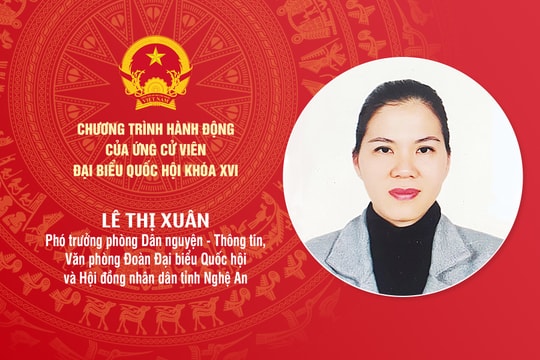 Chương trình hành động của bà Lê Thị Xuân - ứng cử viên ĐBQH khóa XVI tỉnh Nghệ An
