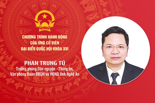 Chương trình hành động của ông Phan Trung Tú - ứng cử viên ĐBQH khóa XVI tỉnh Nghệ An