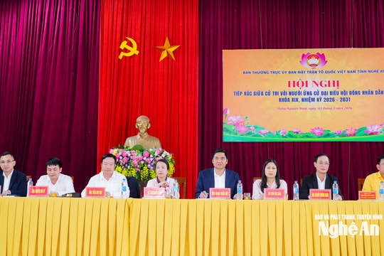 Ứng cử viên đại biểu HĐND tỉnh tiếp xúc cử tri xã Hưng Nguyên Nam