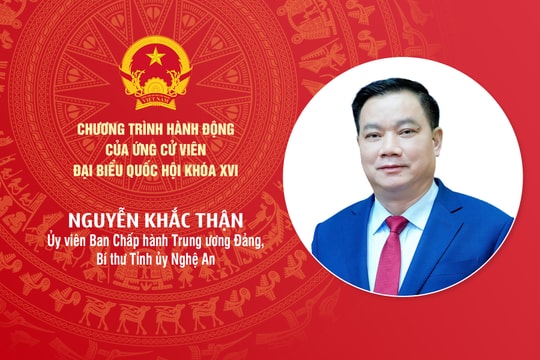 Chương trình hành động của ông Nguyễn Khắc Thận - ứng cử viên ĐBQH khóa XVI tỉnh Nghệ An