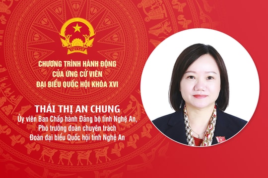 Chương trình hành động của bà Thái Thị An Chung - ứng cử viên ĐBQH khóa XVI tỉnh Nghệ An