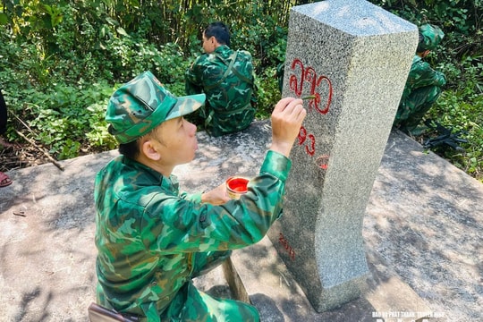Đồn Biên phòng Mỹ Lý tăng cường tuần tra, bảo đảm an ninh trước ngày bầu cử