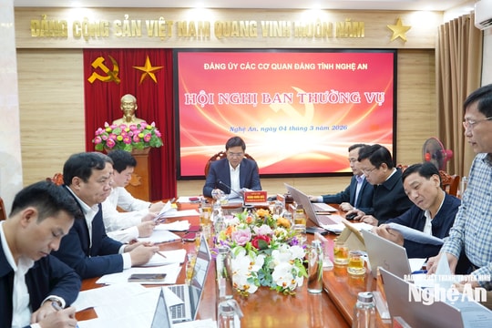 Nhiều nội dung quan trọng được thông qua tại phiên họp Ban Thường vụ Đảng ủy các cơ quan Đảng tỉnh
