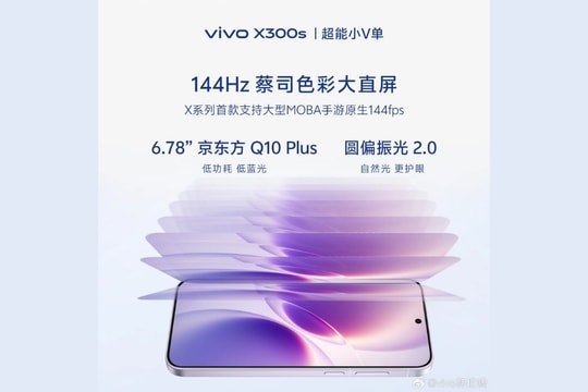 vivo xác nhận flagship X300s: Màn hình 144Hz, camera Zeiss 200MP và pin 7,000 mAh