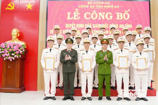 Công an Nghệ An điều động cán bộ về công tác tại Công an xã biên giới, rẻo cao