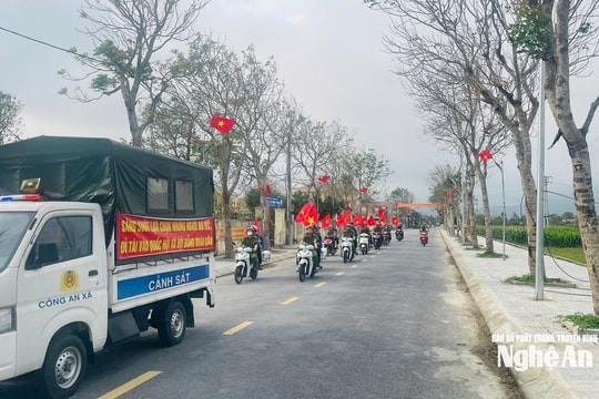 Nghệ An: Công an xã, phường chủ động các biện pháp bảo đảm an ninh, trật tự phục vụ bầu cử