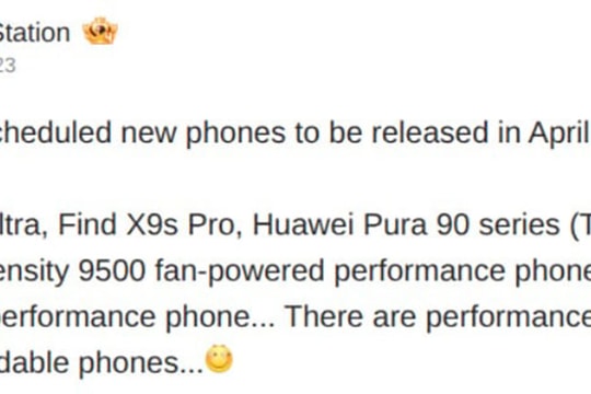 Thị trường smartphone tháng 4: Cuộc đổ bộ của OPPO Find X9 Ultra và Huawei Pura 90