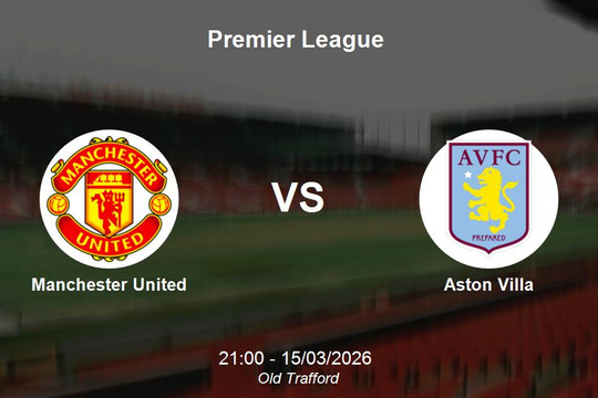 Nhận định Manchester United vs Aston Villa - Premier League: Quyết đấu cho vị trí thứ 3
