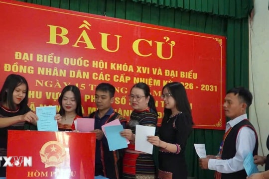 Kết thúc bỏ phiếu bầu cử, 34 địa phương đạt tỷ lệ cử tri đi bầu trên 99%