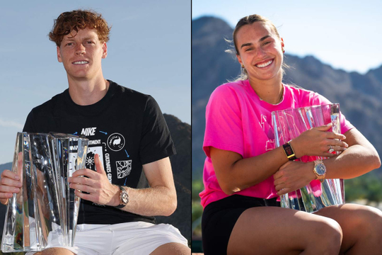 Jannik Sinner và Aryna Sabalenka thiết lập hàng loạt kỷ lục vô tiền khoáng hậu tại Indian Wells 2026