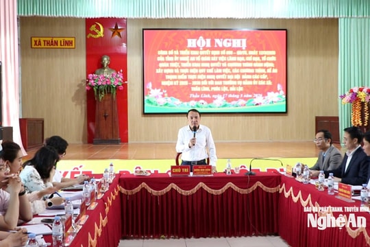 Công bố Quyết định giám sát của Ban Thường vụ Tỉnh ủy Nghệ An đối với các xã Thần Lĩnh, Phúc Lộc, Hải Lộc