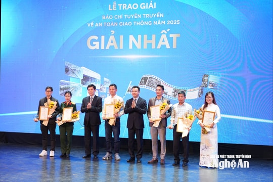 Báo và phát thanh, truyền hình Nghệ An đoạt giải cao tại Giải thưởng Báo chí tuyên truyền về an toàn giao thông năm 2025