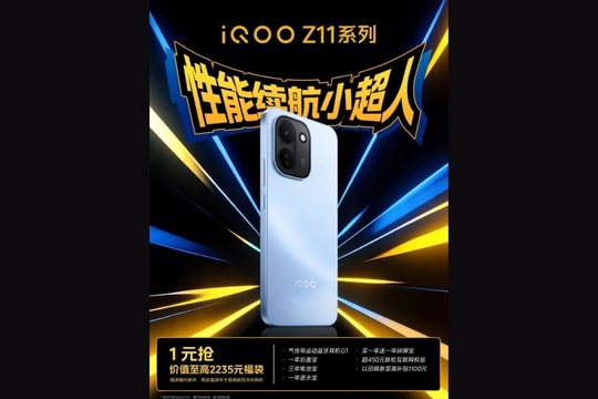 iQOO Z11 lộ diện với pin 9.020 mAh lớn nhất lịch sử và chip Dimensity 8500
