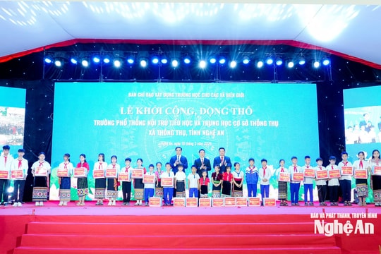 Nghệ An khởi công đồng loạt 11 trường phổ thông nội trú liên cấp vùng biên giai đoạn 2