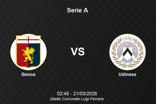 Nhận định Genoa vs Udinese - Serie A: Cơ hội bứt phá cho chủ nhà tại Luigi Ferraris